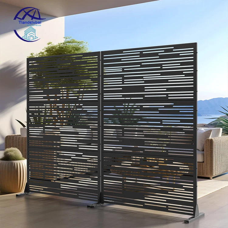Laser Cut Metal Decorative Screens and Panels for Garden Ornaments Pergola Infill Screen Outdoor Lawn Fencing Trellis