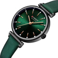 For CURREN 9081 New Fashion Quartz Women's Wristwatch Elegant Ladies Leather 16mm Band Width Oval Case Sporty Relogio Feminino