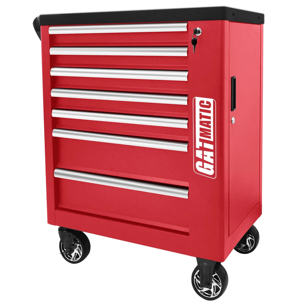 GATmatic Hot Sale Customizable 7-Drawer Steel Tool Storage Cabinet Combination Rolling Trolley Chests Set OEM Workshop