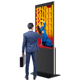 Advertising Display Android Totem Floor Standing Digital Signage Restaurant Advertisement Lcd Monitors 43Inch Touch Screen Kiosk