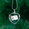 Hot Sale Personalized Laser Engraved Photo Charm Crystal Glass Heart Shape Necklace with Photo Printed