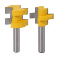 2pcs 8mm Shank 6.35mm Carbide Blades Tongue and groove Router Bits Woodworking Milling Cutter Set Furniture Tools