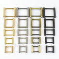 Meetee F1-22 Detachable Square Buckle Luggage Hardware Accessories Material Plate and Bag with Screw for Handbags