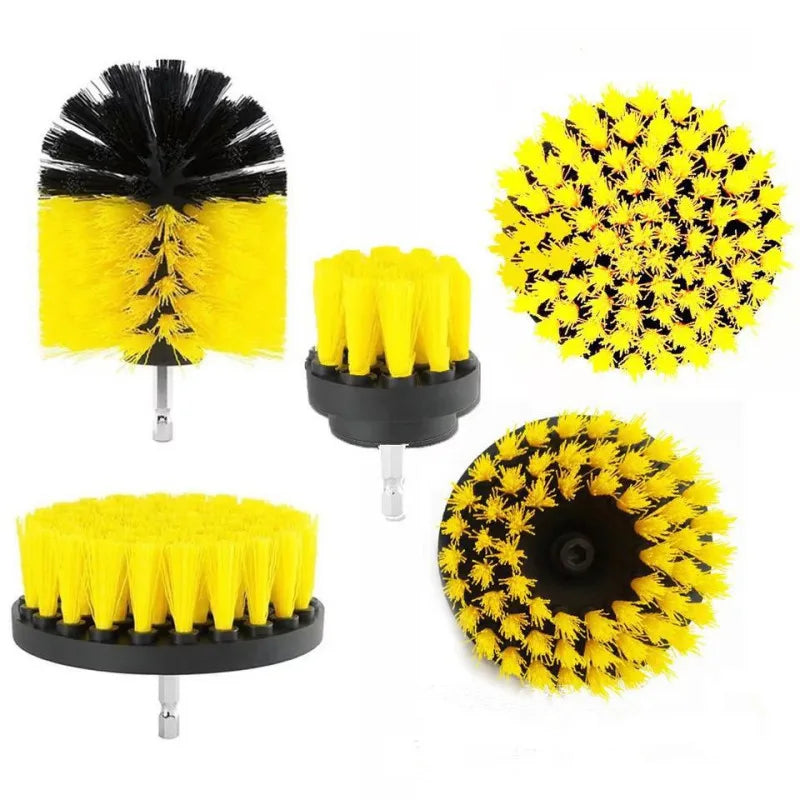 3 PCS Electricdrill Cleaning Brush Kit Plastic Round Cleaning Brush