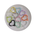 Heart Carabiner Trigger Snap Metal Keychain Spring Keyring Buckle Hook for Bag Purse Handbag Craft Making Supply