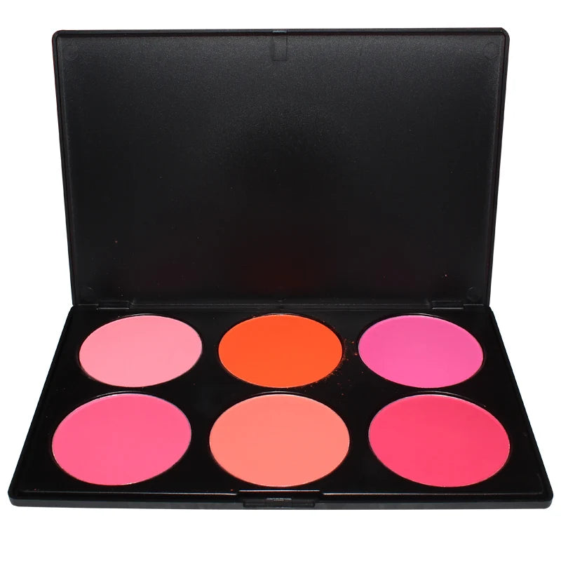 Beauty 6 in 1 Face Blush Makeup Palette Face Brightener Contour Highlighter Powder Palette Makeup