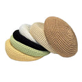 Straw Woven Beret for Woman Summer Breathability  French Classic Beret Artist Painter Sun Hat Cap
