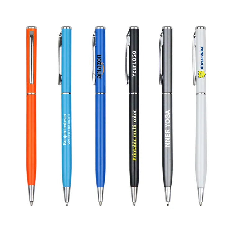 BKS Wholesale Best Hot Sale Retractable Smooth Multi Color Metal Ballpoint Promotion Pen with Custom Logo 1.0mm Writing Width