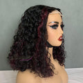 Wholesale Original Brazilian Human Hair Wig4*4 Closure Lace Luxury Curly Weave Human Hair14 Inch Luxury Curl Orange Bob Wig
