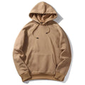 K1063 New Autumn Sweater Solid Color Men's Pullover Plus Fleece Hooded Sweater Blank Sweater Couple Jacket