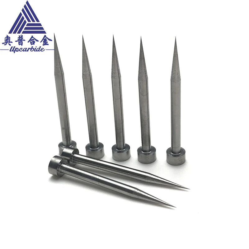 10% Fine Grain Size Custom Matte Sintered Carbide Needles D4*d2*27.5*14mm YG6/YG8 Grade HRA89-92.9 Hardness Solid Tungsten