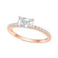 OL1021 Abiding Fine Jewelry Factory Wholesale Simple Eternity Designs 925 Sterling Silver Square Moissanite Diamond Stone Rings