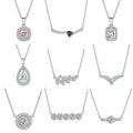 Sun Star Jewelry Supplier High Quality Multi CZ White Gold Plated 925 Sterling Silver Zircon Fashion Pendant Necklaces for Women