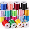 Factory Price 2mm Colorful Satin Chinese Knot Cord Bracelet Braided String DIY Tassels Beading Thread
