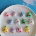 Cartoon Dinosaur Rabbit Flatback Resin Cabochon Scrapbooking for Phone Decoration DIY Crafts Jewelry Making Accessories