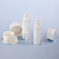 Customized White PET Cosmetic Packaging Set 30ml 50ml 60ml 100ml Plastic Lotion Bottle Spray Cream Jars for Face Cream