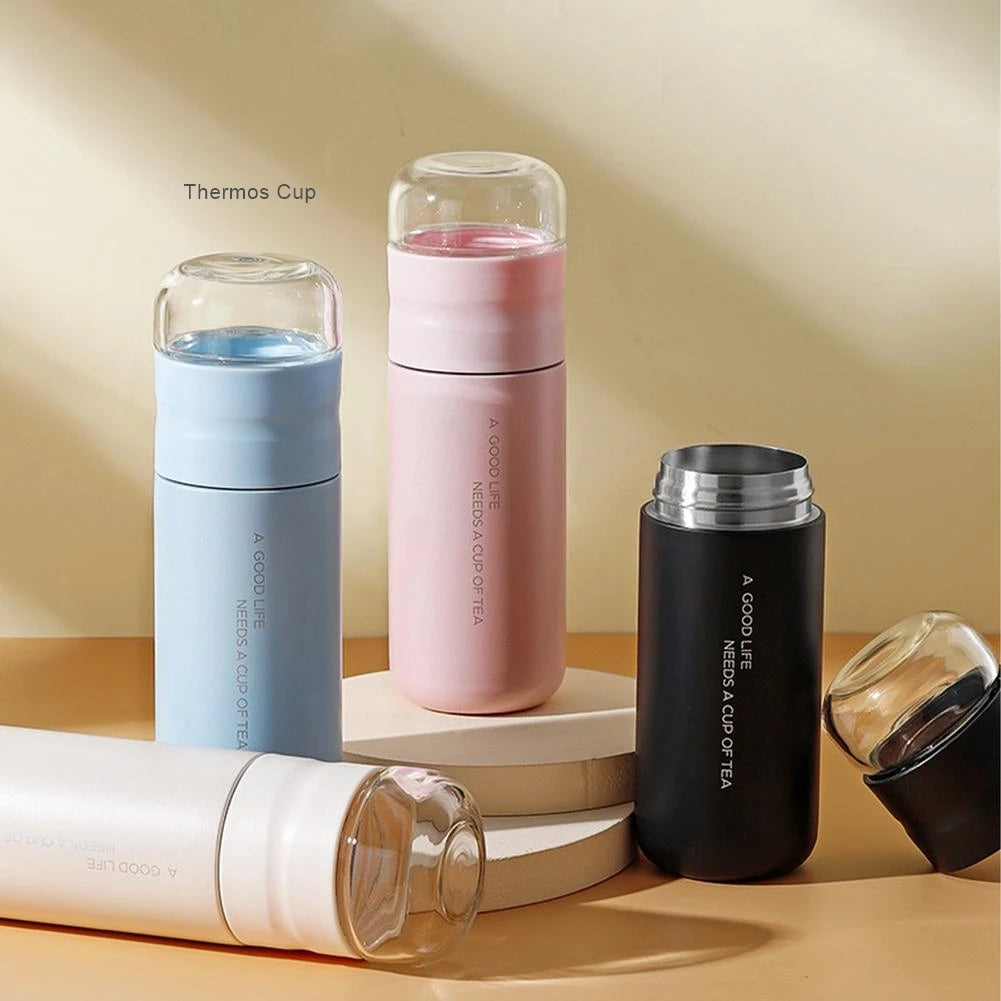 Tea Separation Thermo Bottle 316 Stainless Steel Thermos Cup Filter Tea Cup With Glass Infuser Separates Tea Water Bottles