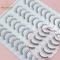 Abestyou 20 Pairs 3D Faux Mink Handmade Full Strip Eyelashes 8-10MM for Volume Long Thick Natural Wispy Look Black Eyelashes