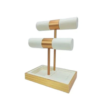 Luxury Style Gold Metal Earring Ring Display Jewellery Stand Bracelet Jewelry Organizer Tray for Jewelry Store