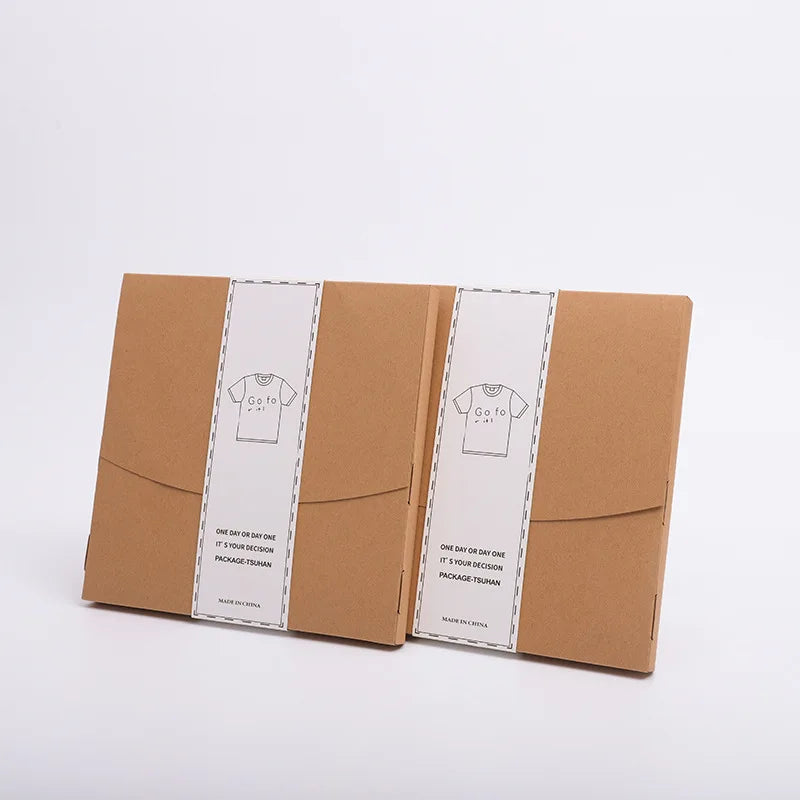 Wholesale Custom Printed Your logo Kraft Paper Folding Packaging Box T-shirt Clothes Gift Box