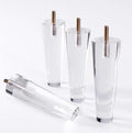 Factory Custom clear Acrylic Furniture Replacement Legs for Couch Sofa Bench  Cabinet TV Stand Chair Dresser Recliner