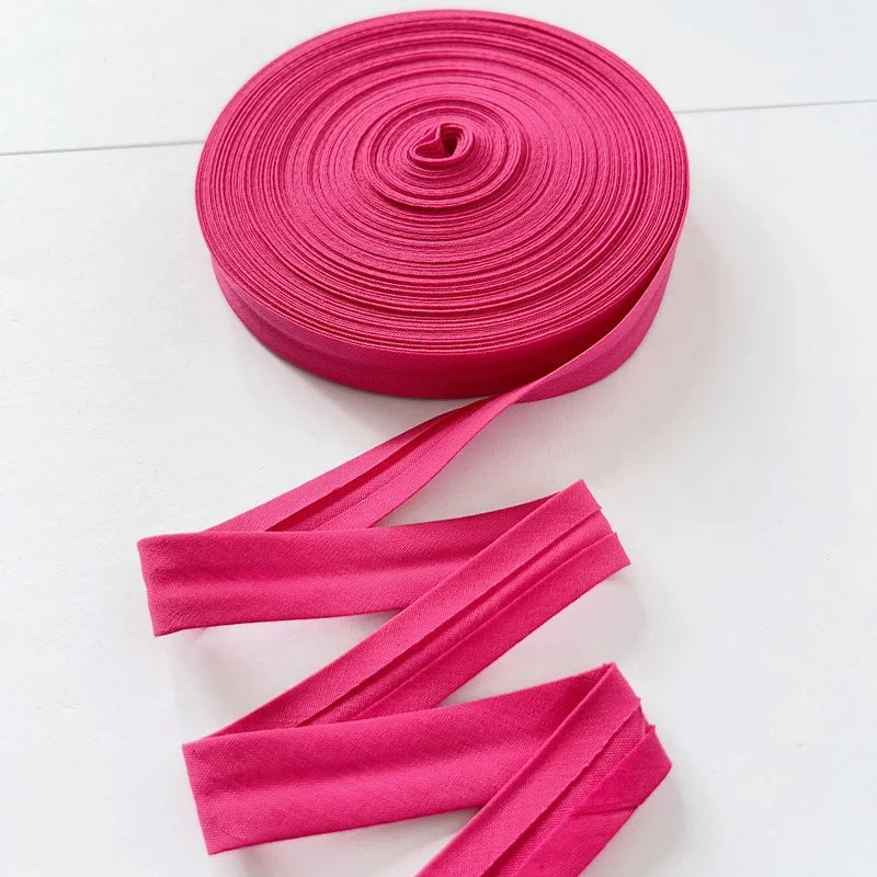 Wholesale Double Fold Binding Tape 15mm Width Made of Sustainable Cotton and Polyester Various Colors Available