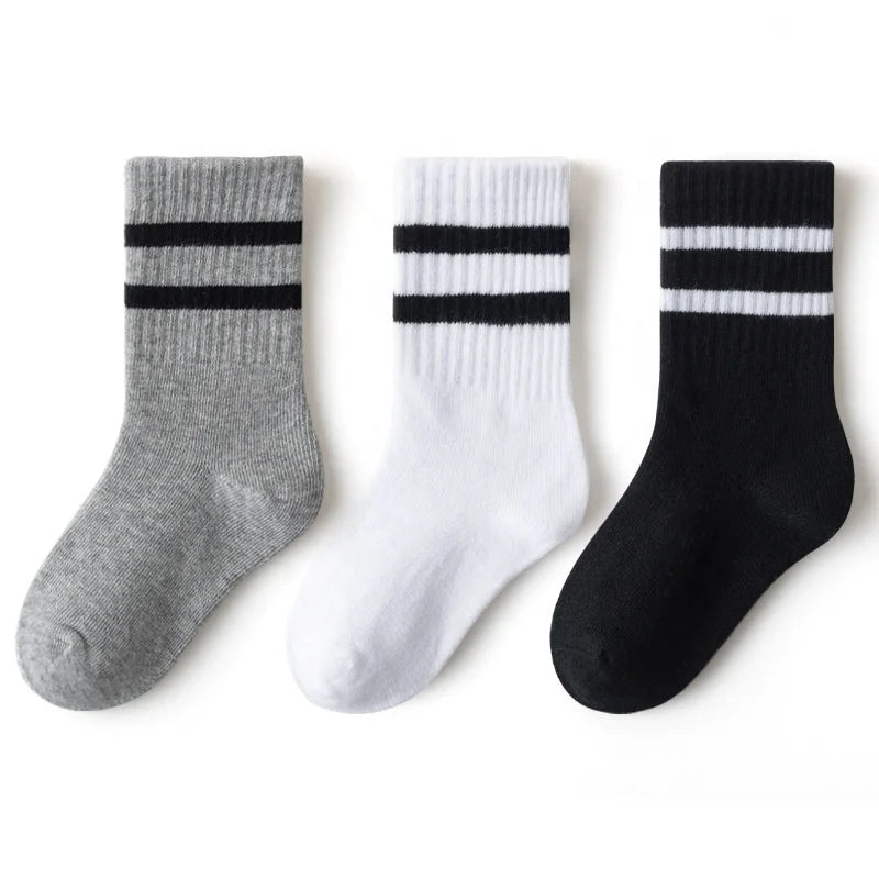 Custom logo Solid Colors Children's Sport Socks Thick Non-slip Breathable Thick Solid Socks