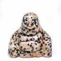 Huiying Wholesale 37*37mm raw gemstone dalmation jasper sitting happy buddha for Home Decoration