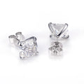 Messi Jewelry 18K Gold D VVS2 Cushion Cut Lab-grown Diamond Stud Earrings