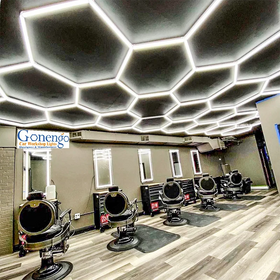 Factory Direct Sell High CRI Fast Connection Hexagonal Light Workshop Honeycomb Barber Light