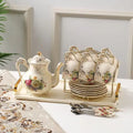 M European Ceramic Coffee Cup Set Elegant European Style Porcelain Tea Set Vintage Teapot Afternoon Tea Cup Afternoon Tea Mug