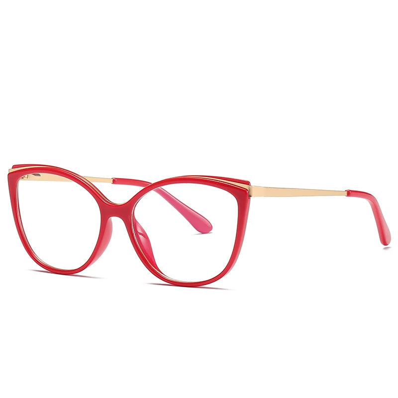 MS 2052 Fashionable Cat Eye Glasses for Delicate Young Ladies Female Elegant Full Frame Spectacles Casual Eyewear Accessories MegaBDM