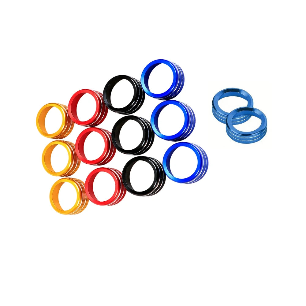 Custom Car Air Conditioner Switch Knob Rings Anodized Aluminum Rings Aluminum Cnc Machining Set Ac Spare Parts