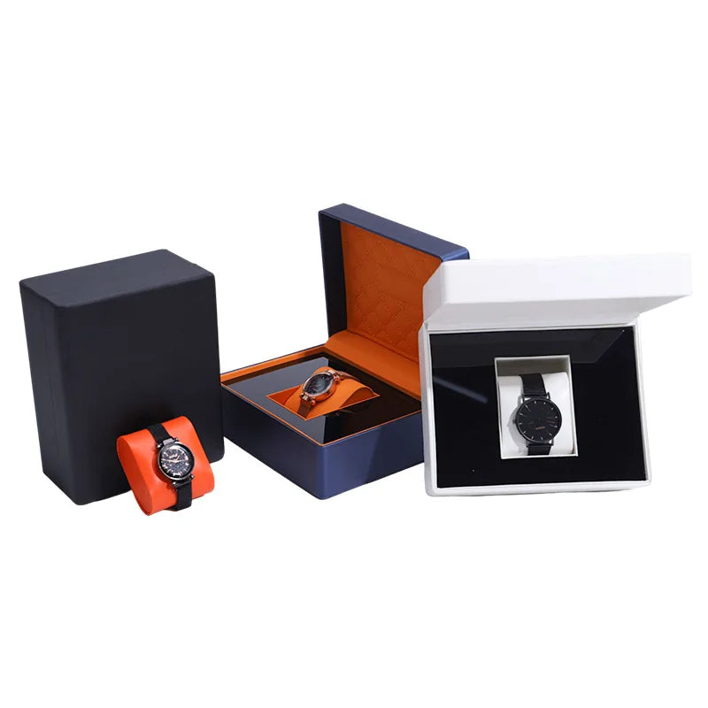 New Design PU Leather Single Watch Package Show Storage Box High End Luxury Man Smart Watch Organizer Box