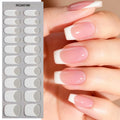 Hot Selling French Salon Quality Gel Nail Stickers Strips Sparkly Shinning UV Lamp Gel Strips Polish Semi Cured Gel Nail Wraps