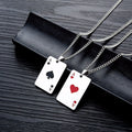 FashionStainless Steel Ace of Spades Pendant Necklace for Men and Women Fashion Jewelry Accessories for Teenagers