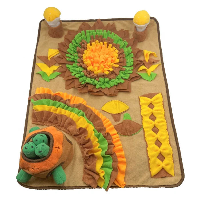 Snuffle Mat for Large DogsDog Nosework Feeding Mat Enrichment Interactive Slow Feeder Dog Puzzle Toys for Trainining