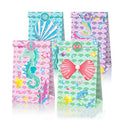 Mermaid Themed Party Favor Paper Gift Bag with Sticker