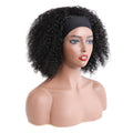 Wholesale Brazilian Kinky Curl  Human Vrigin Hair Wigs Afro Kinky Machine Made Head Band Wigs in Natural Black
