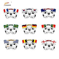 2026 Football Game National Flag Design Glasses Decorative Plastic Glasses for Soccer Fan Cheering
