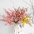 O-X0100 Hot Sale Supplier Artificial Flowers Bouquet Silk Handmade Flower Branches Artificial Pant Plum Blossom Sakura Plum
