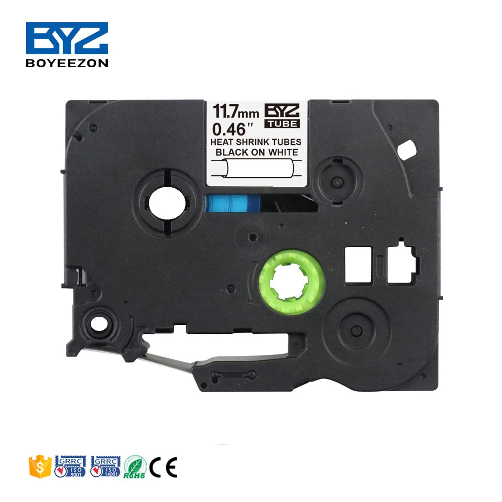 Boyeezon HSc231 HSc 231 Compatible Heat Shrink Tube Label Tape 11.8mm Tape Cartridge for Brother Printer Ribbon