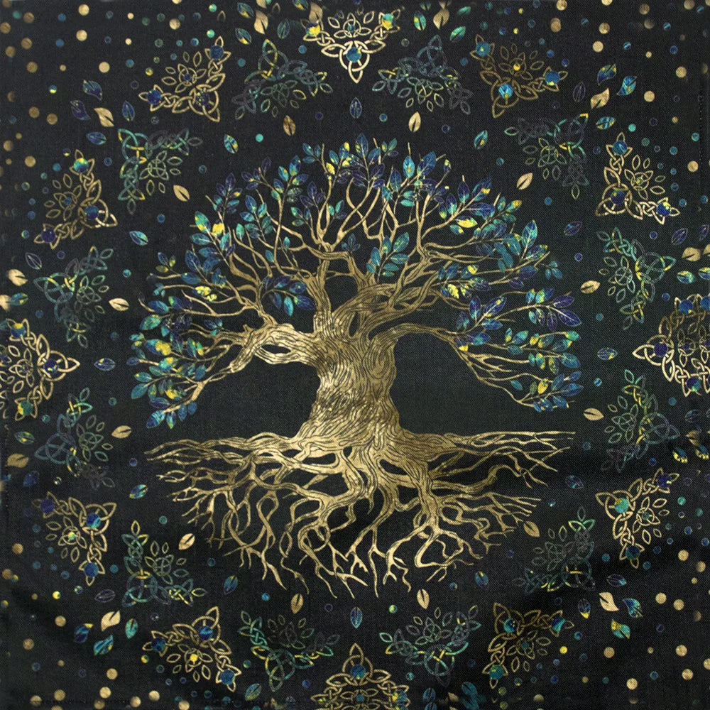 New Design Tree of Life Linen Tarot Cloths  Foldable Multi Patterns Tarot Card Tablecloth