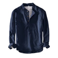 High Quality Linen Cotton Shirts Casual Style Custom Brand Label Breathable Material Linen Shirts for Men