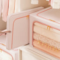 Foldable Storage Box with Handle Collapsible Laundry Organizer for Family Wardrobe Closet Systems & Organizers
