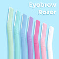 Women Dermaplaning Tool Eyebrow Razor Stainless Steel Blade ABS Plastic Handle Squared Head for Precise Shaping