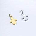Small Stainless Steel Small Angel Pendant Charm DIY Waterproof Angel Charm for Necklace Bracelet