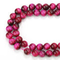 Wholesale Hot Sale Pink Tiger Eye Smooth Round Gemstone Loose Beads for Jewelry Bracelet Necklace Making Size 4-12 mm
