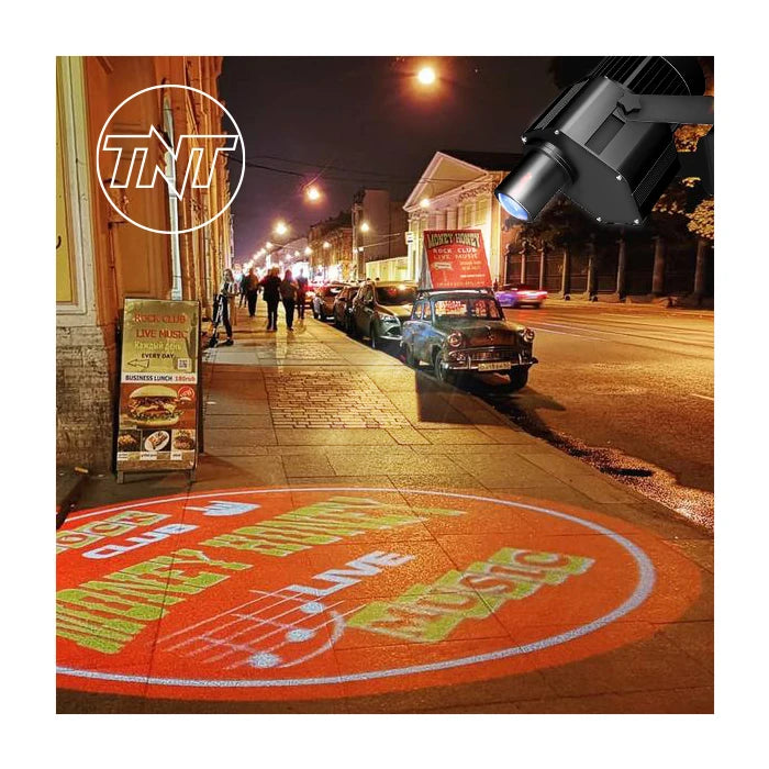 TNT Landmark Building Lighting IP66 Waterproof Advertising Logo Light Rotation 100W Gobo Projector
