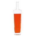 Factory Custom Rectangle Shape 700m Spirit Liquor Glass Bottle 750ml Vodka Gin Tequila Glass Bottle With Bottle Cap